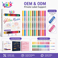 KAIX - Bolígrafo de Secado Rápido para Decoración de Uñas, 3 en 1, Doble Punta, Acabado Brillante, para Manicura en Salón