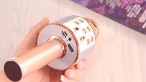 Professional Home KTV Handheld Wireless <b>Microphone</b> USB Rechargeable Portable With Metal <b>Speaker</b> Singing <b>Microphone</b> - Product Image 5