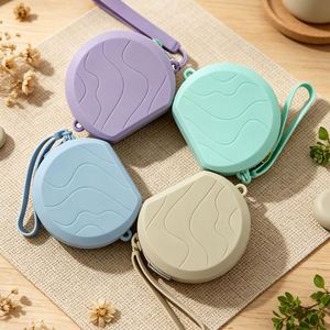 Factory Direct Fashion Soft Silicone Mini Coin Purse With Zipper <b>Wrist</b> <b>Strap</b> Water Resistant Unisex for Daily Use - Product Image 5