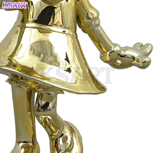 Minnie mouse statue sculpture FRP sculpture en résine artisanat grand <span class=keywords><strong>pendule</strong></span> minnie marée jouant bonhomme - Product Image 6