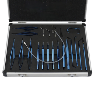 Kit katarak Titanium irisan Manual, 21 buah <span class=keywords><strong>Set</strong></span> instrumen bedah oftalmik