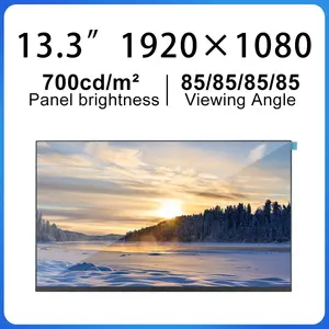 13.3 inci modul Tampilan lcd tft 1920x1080 IVO screens R1 700 kecerahan tinggi HD IPS eDP 40 pin antarmuka layar LCD
