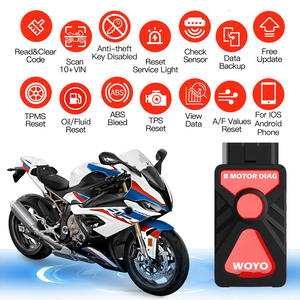 WOYO CTB008PRO Strumento Diagnostico Wireless OBD per Moto B-M-W, Compatibile con iOS e Android, Universale, Lettura e Cancellazione Errori, Nero Rosso - Product Image 5
