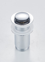Vanne Click Clack Hofen pour usage hôtelier, 6 cm, chromée, bouchon de vidange anti-odeur pour lavabo