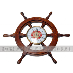 Roue de bateau en bois nautique, vente en gros, fabricant et fournisseur de lettres, décoration d'horloge murale, offre spéciale - Product Image 6