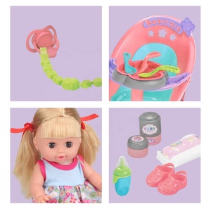 <span class=keywords><strong>3</strong></span> in 1 accessori realistici e giocosa vestire Set di bambole con vasca e seggiolone giocattolo per bambine Set di bambole per bambini - Product Image 5