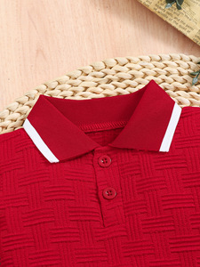 Vêtements pour garçons en bas âge en gros, chemises à boutons + ensembles de shorts, ensembles tricotés 2 pièces pour garçons avec poches, vêtements pour enfants - Product Image 6