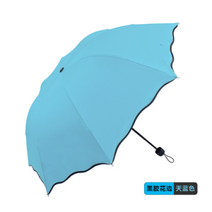 2025 Paraguas plegables ondulados de flores mágicas de diseño Popular para la lluvia impermeables para mujer - Product Image 2