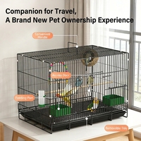 Cage de Luxe Décorative pour l'Élevage, Petite Cage à Oiseaux en Fil Métallique, Volière pour Pinsons et Pigeons, Présentoir Extérieur