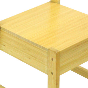 Chinese-style backrest chair, small wooden chair, <b>bamboo</b> dining table chair, household chair with square <b>stool</b>, non-solid wood - Product Image 1