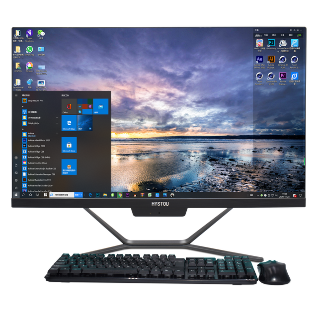 All in One Core I7 23.8 Inch LCD Desktop Computer DDR3 RAM Dual Core SSD+HDD Storage HD Graphics 4400