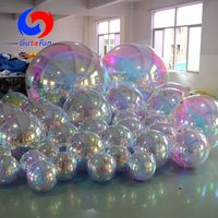 Vente en gros boules gonflables disco réfléchissantes pvc métallisé argent or miroir boule/sphère miroir gonflable irisé décoratif