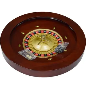 Kualitas Tinggi Tipe C Kayu Casino Roda Rolet Permainan Bingo Rusia Rolet Permainan Turntable dengan Bola Baja