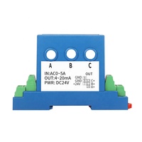 Capteur de courant triphasé à noyau divisé AC 50A, transmetteur 4-20mA 0-10V RS485, capteur de courant Hall AC, transducteur, prix fabricant