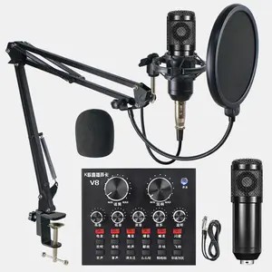 Professional Bm-800 Studio Bm8000 V8 Sound Card And Kit BM 800 Set Karaoke Condenser USB Microphone Recording Mic Mikrafon