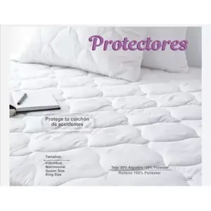 Protège-matelas matelassé simple, largeur 100 cm, lavable en machine, housse de lit pour la maison - Product Image 3