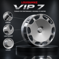 Nouvelle jante de voiture monobloc en alliage d'aluminium forgé, design Dish 8, finition chrome miroir, logo personnalisé, 16-22 pouces, 5x114.3