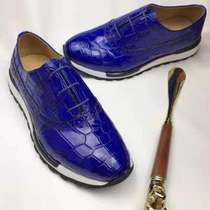 Nouveautés Chaussures décontractées pour hommes Chaussures de marque de luxe Hommes Personnaliser Chaussures en cuir de crocodile véritable Sneakers tendance pour hommes - Product Image 4