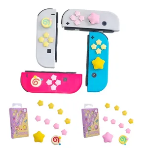 Star Abxy Key Sticker Diy Button Joystick Thumb Stick Grip Cap Cover for Nin Tendo Oled <b>Controller</b> Skin Case Switch/oled - Product Image 1