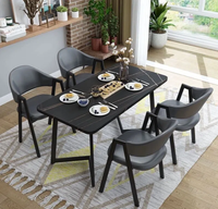 Échantillon Gratuit Ensemble de Table à Manger Pas Cher avec 6 Chaises, Style Classique Moderne, Ensemble de Table à Manger de Luxe pour 8 Personnes