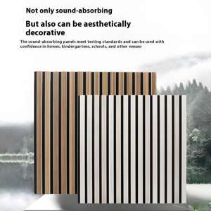 Premium Akupanels eco-friendly Pet pannello di parete acustica legno moderno Slat pannelli di parete per l'arredamento interno & Hotel riduzione del rumore - Product Image 3