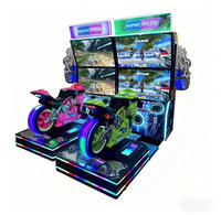 Simulateur de course 3D de 50 pouces, machine d'arcade à double écran fonctionnant à monnayeur, jeu d'arcade de conduite 3D, équipement d'arcade en acrylique et acier