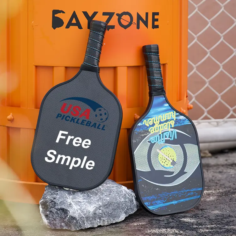 USAPA Aprovado Atacado Personalizado Thermoformed Grafite Pickle Ball Raquete De Vidro 3K 18K Fibra De Carbono Pickleball Paddles Conjunto De 2