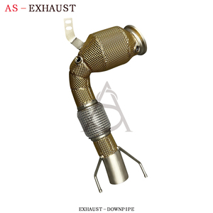 Downpipe catalyzed en acier inoxydable SS304 de 1,5 mm d'épaisseur avec bouclier thermique pour <span class=keywords><strong>Cooper</strong></span> <span class=keywords><strong>S</strong></span> <span class=keywords><strong>F56</strong></span> B48 2.0T, <span class=keywords><strong>échappement</strong></span> sport à haut débit avec soupape, fixation directe, garantie 2 ans - Product Image 6