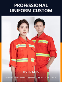 하이 퀄리티 폴리에스터 면 산업 건설 오일 광산 수리 용접 청소기 작업복 노동 유니폼 노동자 세트 - Product Image 2