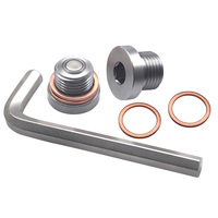 Kit de bouchon de vidange magnétique en acier inoxydable M16x1.5 pour différentiel avant Polaris RZR/Ranger/Sportsman - Remplace 2203739 et 2203738