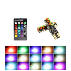 Bombilla LED COB RGB T10 para Matrícula, 6000K, Cambio de Color, Estroboscópica, Silicona, Control Remoto, Luz Interior para Auto - Product Image 4