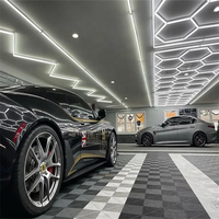 Vente directe d'usine, lumière LED hexagonale pour plafond de garage, lumière LED hexagonale personnalisable en forme de nid d'abeille pour atelier automobile