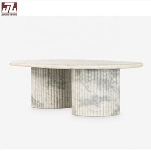 Thủ công đá tự nhiên Vòng đá cẩm thạch Bàn cà phê thiết kế hiện đại trong nhà bảng giản dị cho khách sạn nhà Calcite tấm lớn travertine - Product Image 3