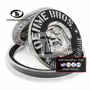 Moneta Commemorativa Personalizzata con Logo in 3D, Argento Anticato Smaltato, Collezione Challenge Coin 25mm - Product Image 1