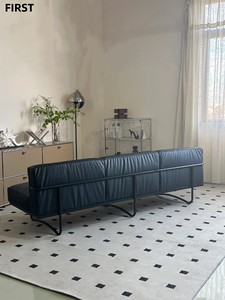 <span class=keywords><strong>Canapé</strong></span> en cuir et acier inoxydable de style mid-century <span class=keywords><strong>Le</strong></span> <span class=keywords><strong>Corbusier</strong></span> LC5 Bauhaus pour salon et bureau - Product Image 4