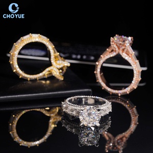 Anillo de banda de moissanita VVS con incrustaciones completas, chapado en oro, de plata de ley 925 maciza, joyería hip hop - Product Image 2