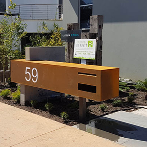 Metal Outdoor Parcel Mailbox Parcel Letter Box Corten Steel Mailbox