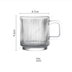 Vasos de Whisky SQ114 al por Mayor, Vaso de Agua de Cristal Vertical con Tapa de Madera, Taza de Vidrio para Leche y Café para el Hogar - Product Image 5