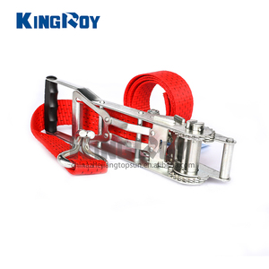2"/50mm 5ton Easy Release Wood Cargo Transportation <strong>Rachet</strong> Lashing Strap Tie Down - Product Image 2