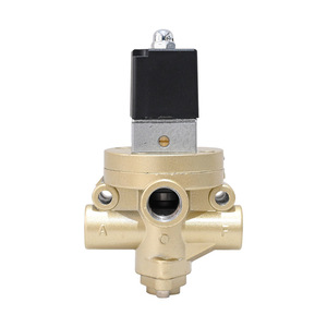 Válvula Solenoide de 2 Posiciones y 3 Vías, 1/2 Pulgada, Cuerpo de Hierro Fundido, Control Neumático, Tipo de Corte, para Medios a Temperatura Normal - Product Image 1