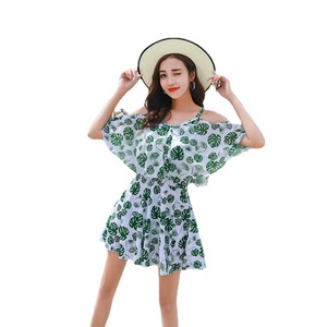 ชุดว่ายน้ำผู้หญิงสองชิ้น ชุดคอวี ครอปท็อป ควบคุมหน้าท้อง ชุดชายหาด ชุดว่ายน้ำแฟชั่นสำหรับผู้ใหญ่ รุ่น A6604 - Product Image 5