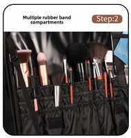 Trousse de Maquillage Professionnelle Grande Capacité en PU de 18 Pouces avec Fermeture Éclair et Poignée pour Outils de Manucure, Tatouage, Voyage et Cosmétiques