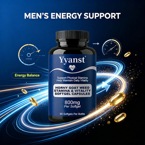 Gélules de 800mg de Horny Goat Weed pour l'endurance et la vitalité (90 pièces) – Soutient l'endurance physique et aide à maintenir la vitalité quotidienne pour les hommes - Product Image 5