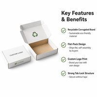 Carpeta de Regalo de Papel Kraft Corrugado Reciclable con Inserto, Laminado Brillante o Mate y Grabado, para Envío Postal