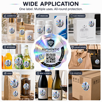 Étiquette autocollante holographique de sécurité avec code QR personnalisé de haute qualité, impression personnalisée, design gratuit