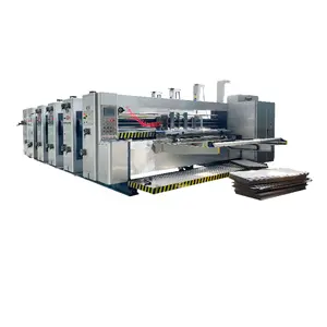 4 Color Automatic Feeder Corrugated Carton Box Paper Printing Machine with Slotter and Die Cutter