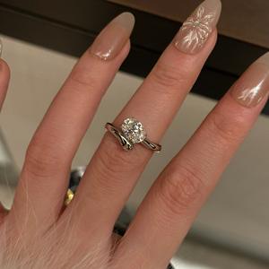 Bague Minimaliste en Argent Sterling S925 avec Moissanite, Style Haute Couture, Tendance Urbaine, Luxe Léger, Forme Ovale Effet Diamant Œuf de Pigeon - Product Image 3