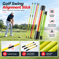 Indicateur de direction pliable en fibre de verre à trois sections de 122 mm pour l'entraînement au golf