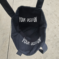 Sac fourre-tout pliable personnalisé en toile, imprimé intérieur/extérieur, sac de courses minimaliste réutilisable, compartiment caché pour un usage écologique