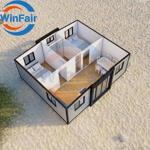 Winfair di động đúc sẵn Di động mở rộng prefab nhà 2 phòng 20ft với nhà vệ sinh để sống trong nhà mô-đun Trung Quốc - Product Image 1